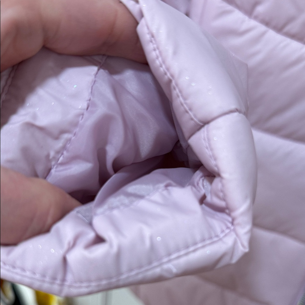 NWT Under Armour Light Pink/Lilac Kids Hooded Puffer Jacket - Picture 7 of 16